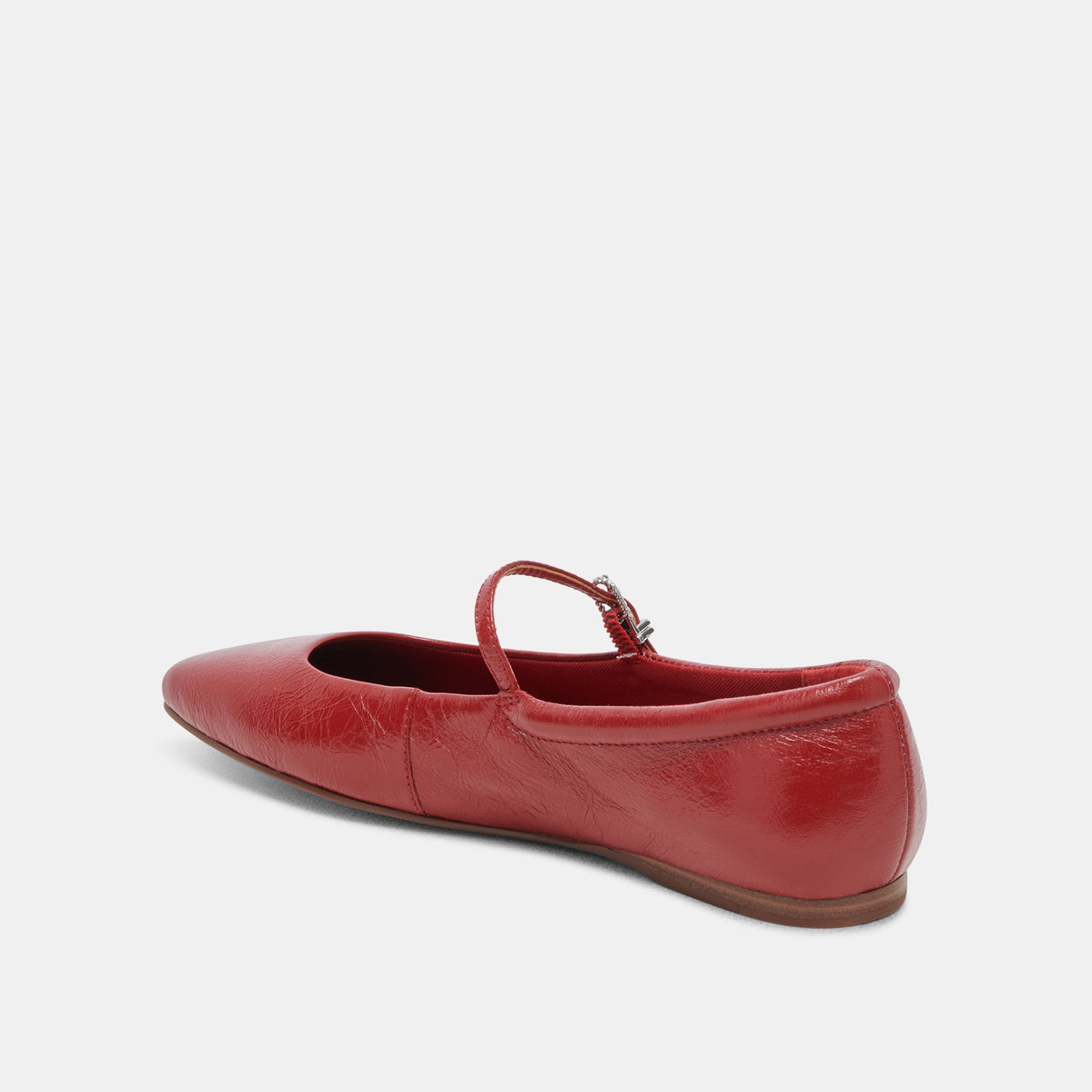 Reyes Ballet Flats Red Crinkle Patent | Dolce Vita