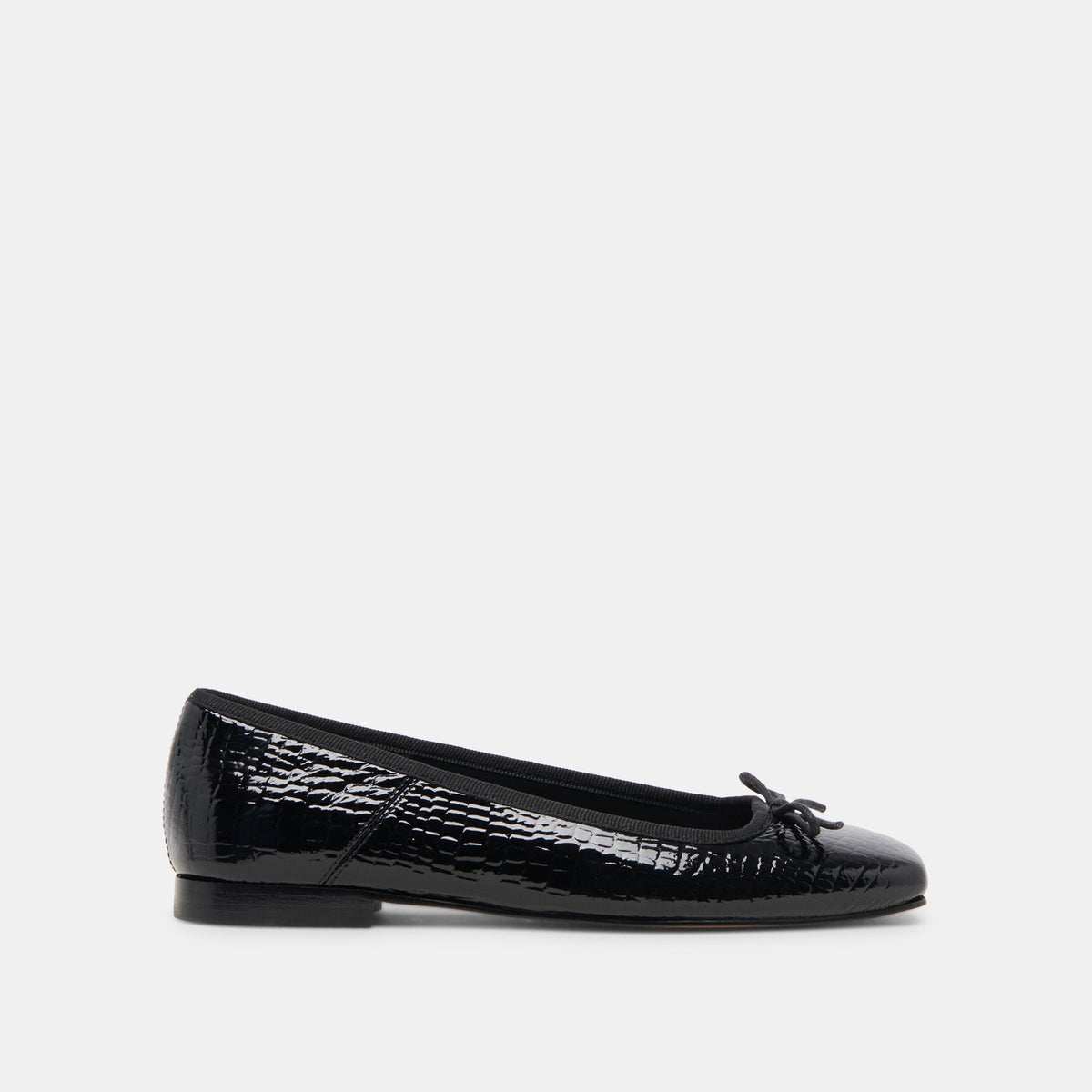 Anisa Ballet Flats NOIR EMBOSSED LEATHER | Dolce Vita