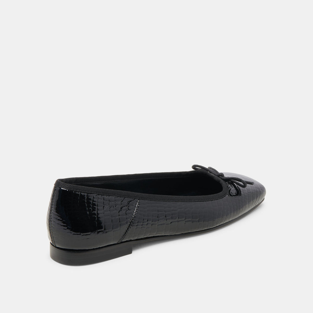 Anisa Ballet Flats NOIR EMBOSSED LEATHER | Dolce Vita