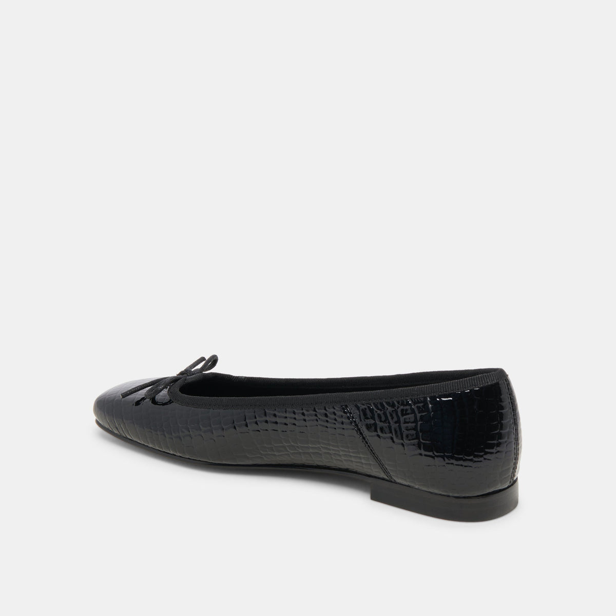 Anisa Ballet Flats NOIR EMBOSSED LEATHER | Dolce Vita