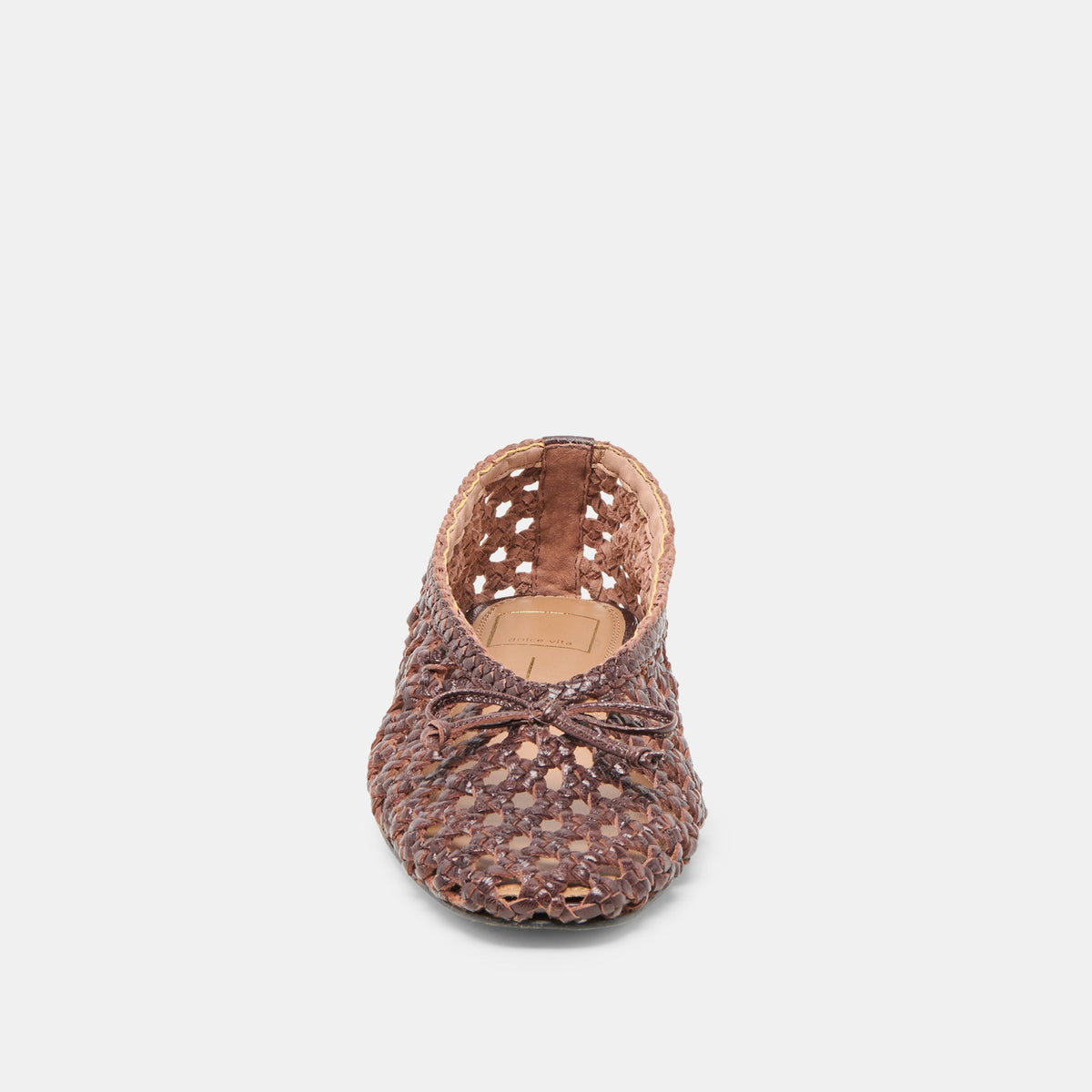 Edda Brown Woven Leather Ballet Flats | Dolce Vita