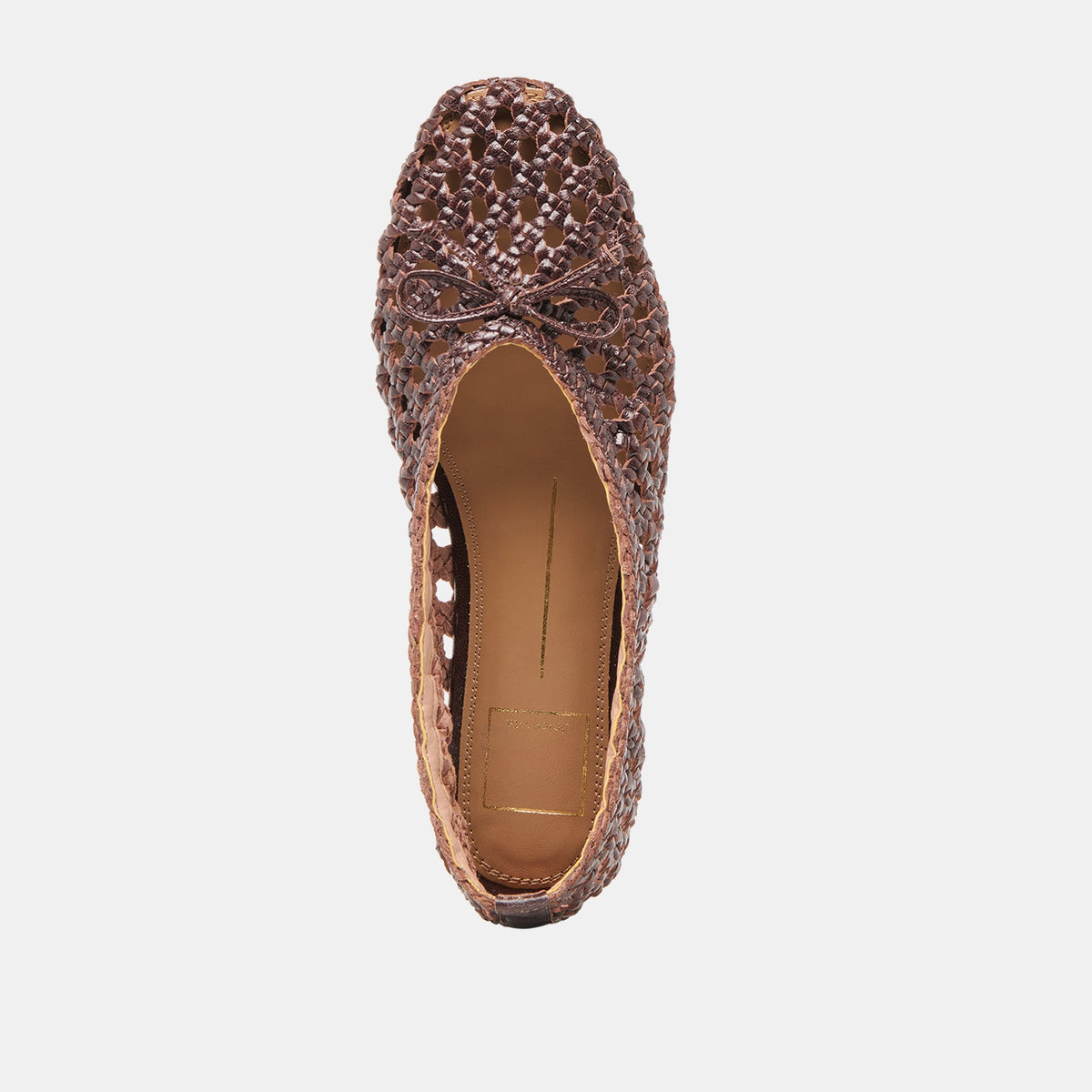 Edda Brown Woven Leather Ballet Flats | Dolce Vita