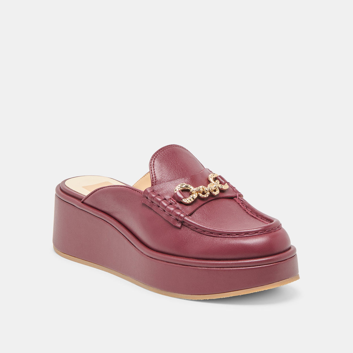 Dorrel Maroon Leather Loafers | Dolce Vita
