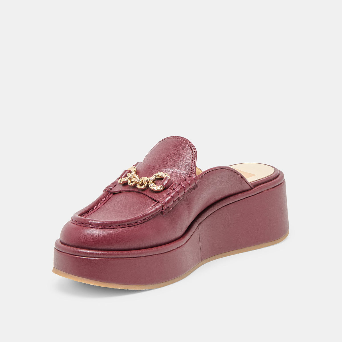 Dorrel Maroon Leather Loafers | Dolce Vita