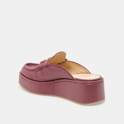 Dorrel Maroon Leather Loafers | Dolce Vita
