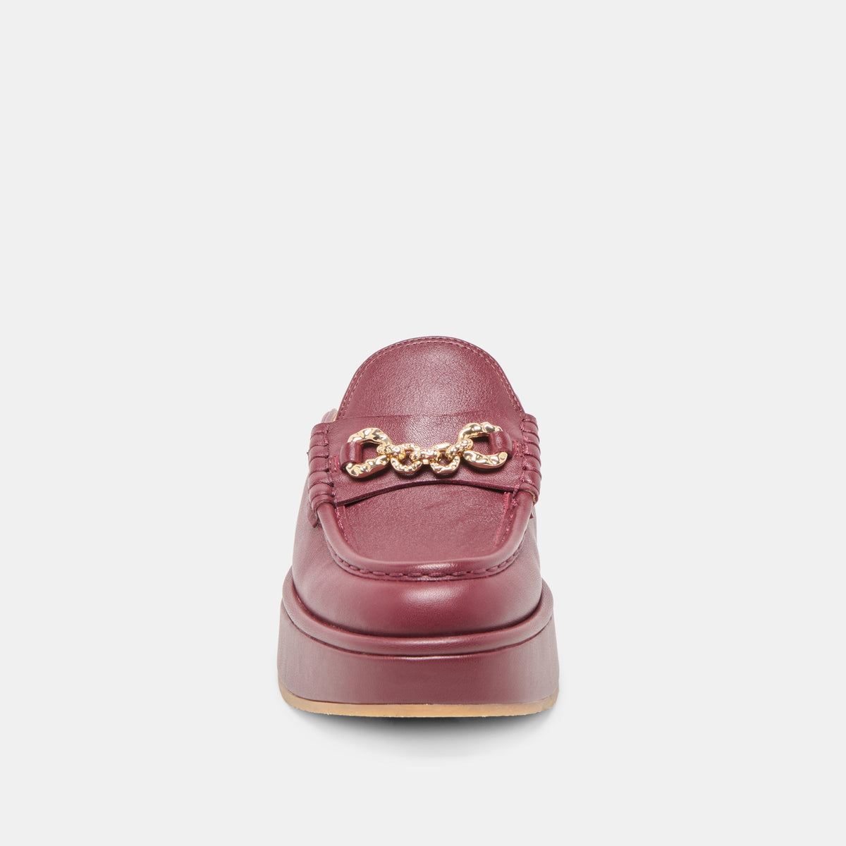 Dorrel Maroon Leather Loafers | Dolce Vita