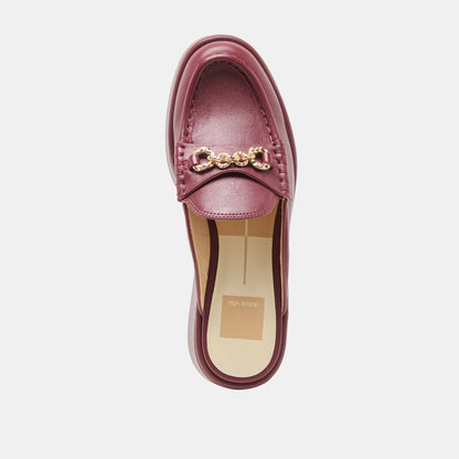 Dorrel Maroon Leather Loafers | Dolce Vita