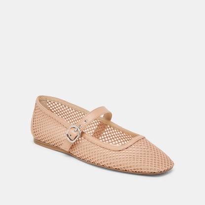 RODNI MESH BALLET FLATS LIGHT TAN WOVEN MESH | Dolce Vita