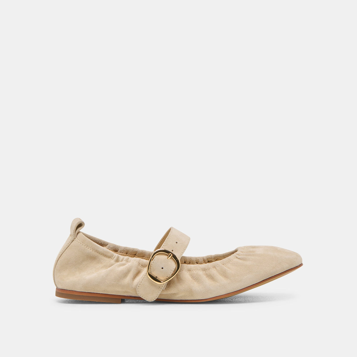 Caely Sesame Suede Ballet Flats | Dolce Vita