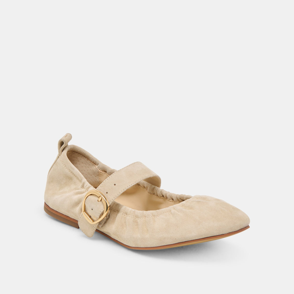 Caely Sesame Suede Ballet Flats | Dolce Vita