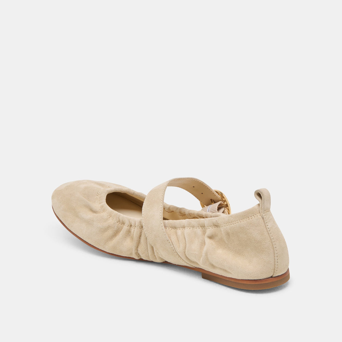 Caely Sesame Suede Ballet Flats | Dolce Vita