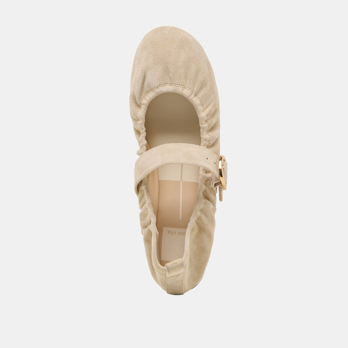 Caely Sesame Suede Ballet Flats | Dolce Vita