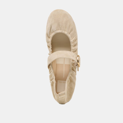 Caely Sesame Suede Ballet Flats | Dolce Vita