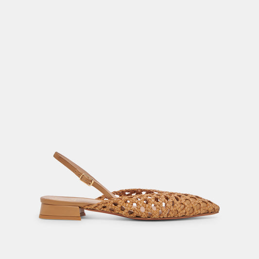 CYNDI FLATS NATURAL WOVEN | Dolce Vita