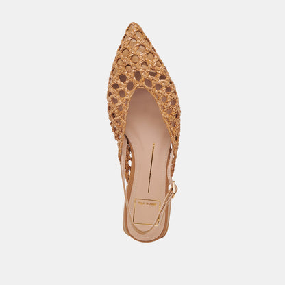 CYNDI FLATS NATURAL WOVEN | Dolce Vita
