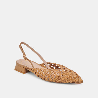 CYNDI FLATS NATURAL WOVEN | Dolce Vita