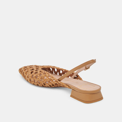 CYNDI FLATS NATURAL WOVEN | Dolce Vita
