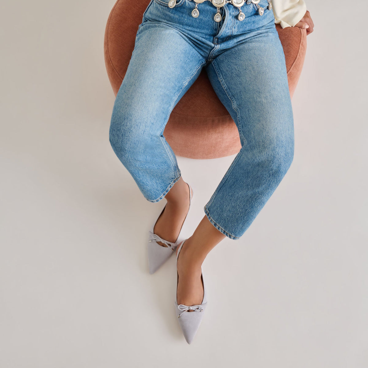 PAYGE FLATS DUSTY BLUE SUEDE | Dolce Vita