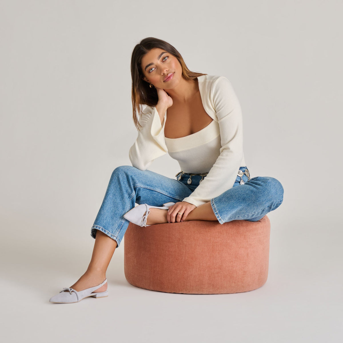 PAYGE FLATS DUSTY BLUE SUEDE | Dolce Vita