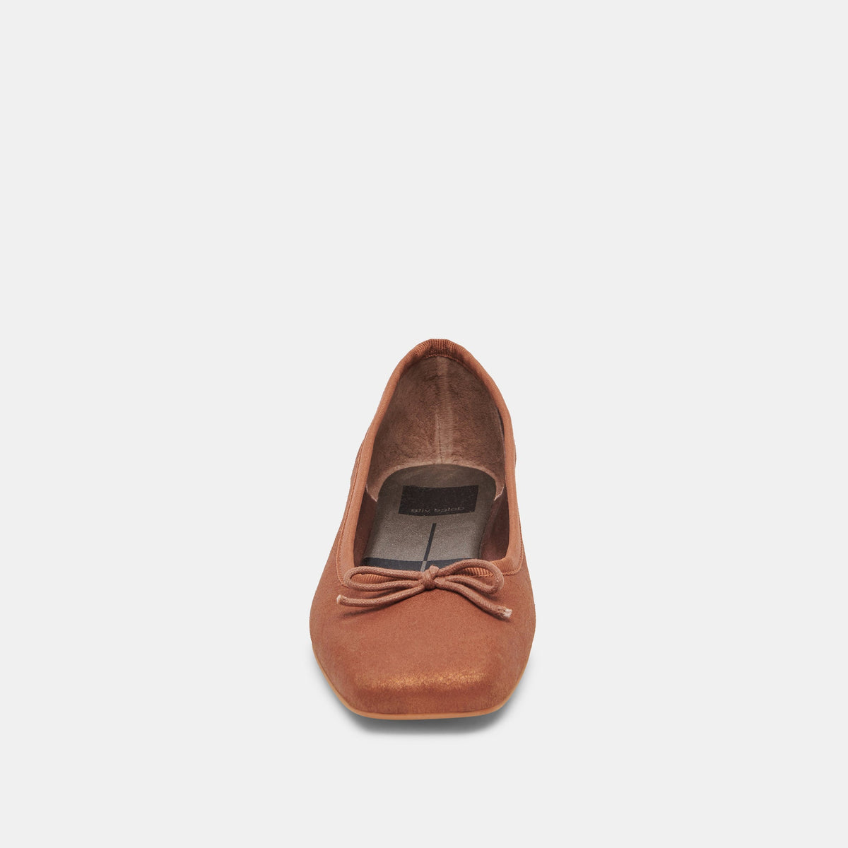 Anisa Wide Ballet Flats Copper Metallic Suede | Dolce Vita