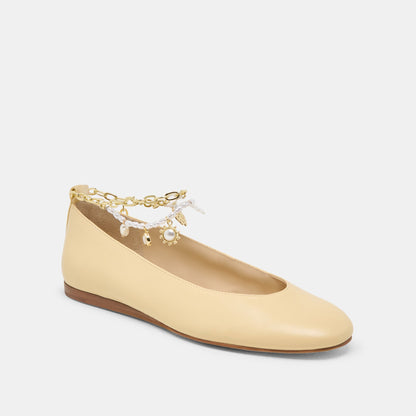 Baiden Warm Natural Leather Ballet Flats | Dolce Vita