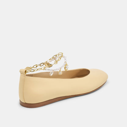 Baiden Warm Natural Leather Ballet Flats | Dolce Vita