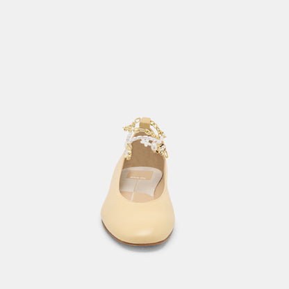 Baiden Warm Natural Leather Ballet Flats | Dolce Vita
