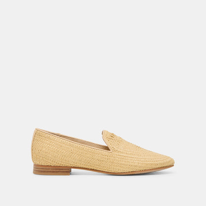 Baylen Natural Woven Raffia Flats | Dolce Vita