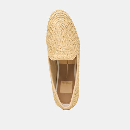 Baylen Natural Woven Raffia Flats | Dolce Vita