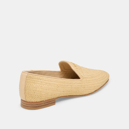 Baylen Natural Woven Raffia Flats | Dolce Vita
