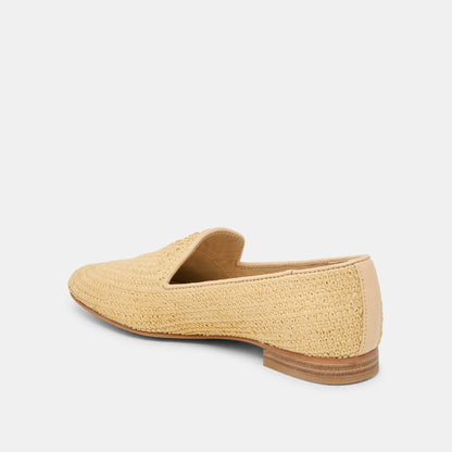 Baylen Natural Woven Raffia Flats | Dolce Vita