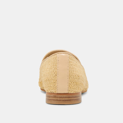 Baylen Natural Woven Raffia Flats | Dolce Vita