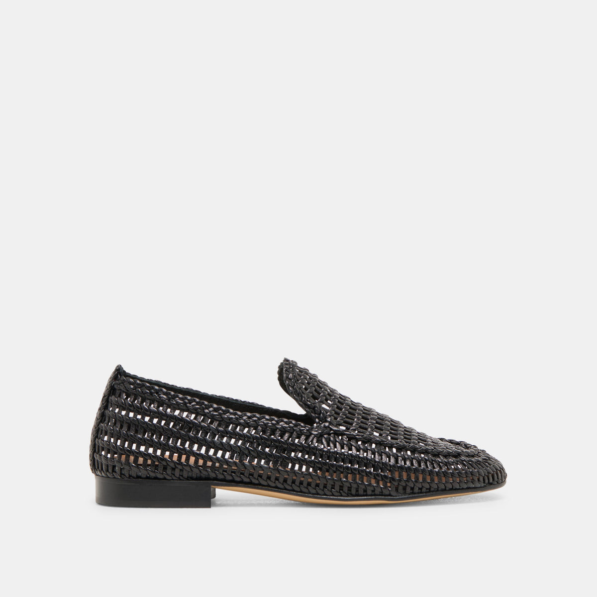 Armond Black Woven Leather Flats | Dolce Vita
