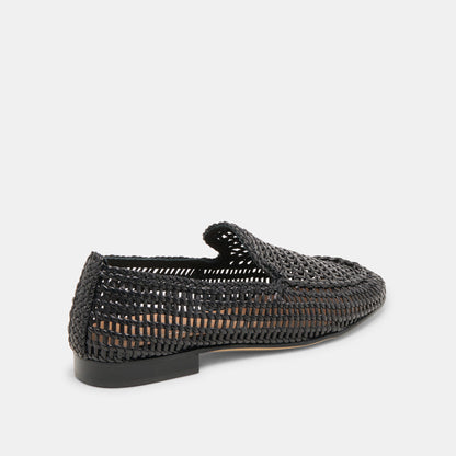 Armond Black Woven Leather Flats | Dolce Vita