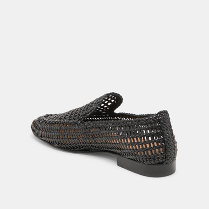 Armond Black Woven Leather Flats | Dolce Vita