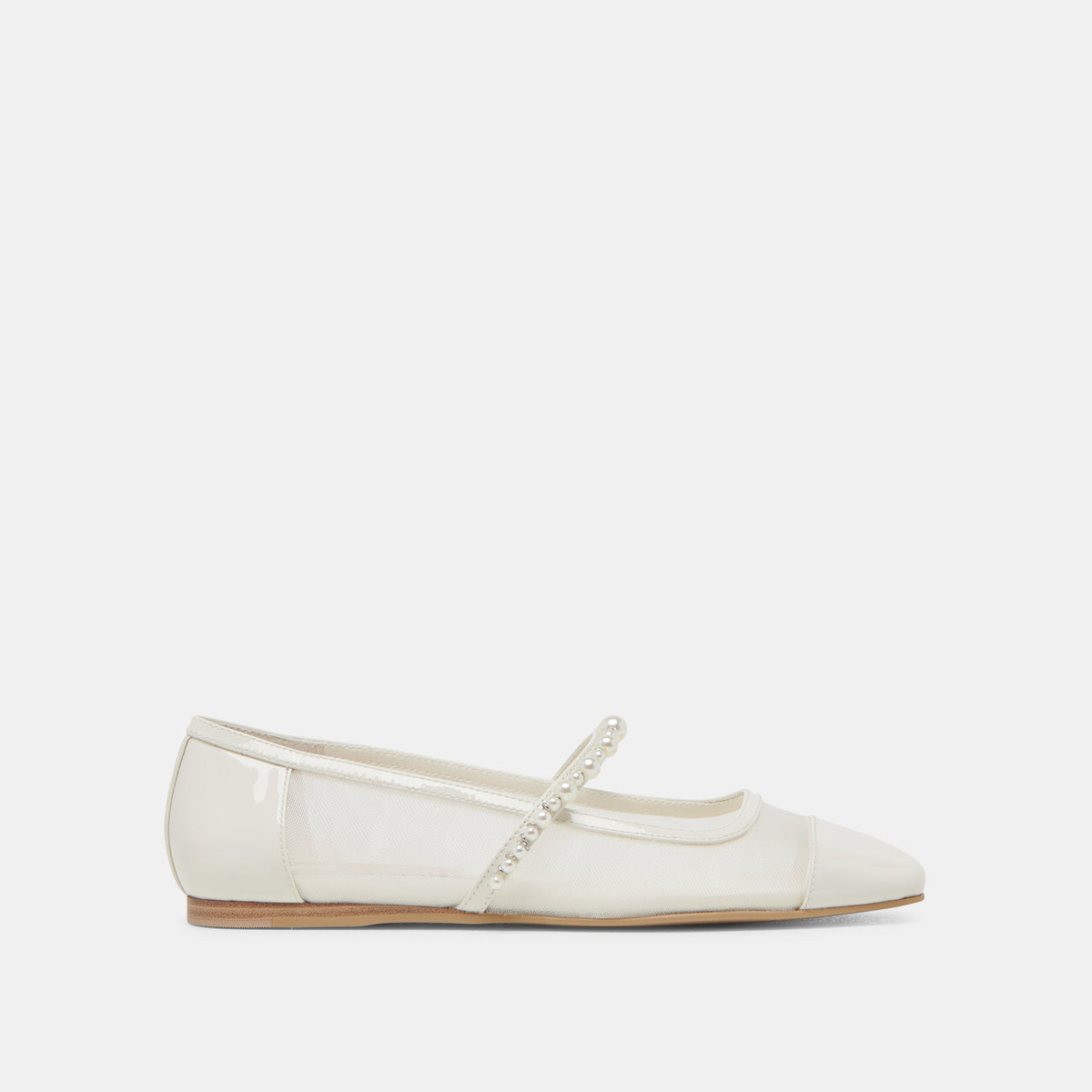ROLLIN PEARL BALLET FLATS WHITE MESH | Dolce Vita