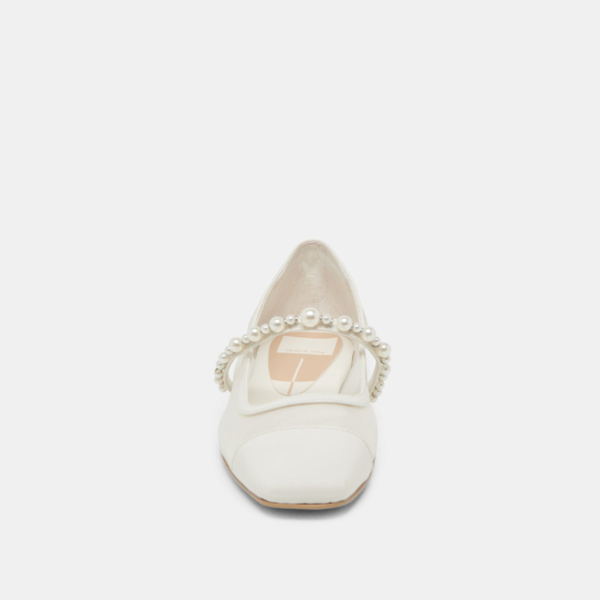 ROLLIN PEARL BALLET FLATS WHITE MESH | Dolce Vita