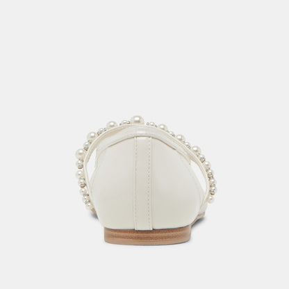 ROLLIN PEARL BALLET FLATS WHITE MESH | Dolce Vita