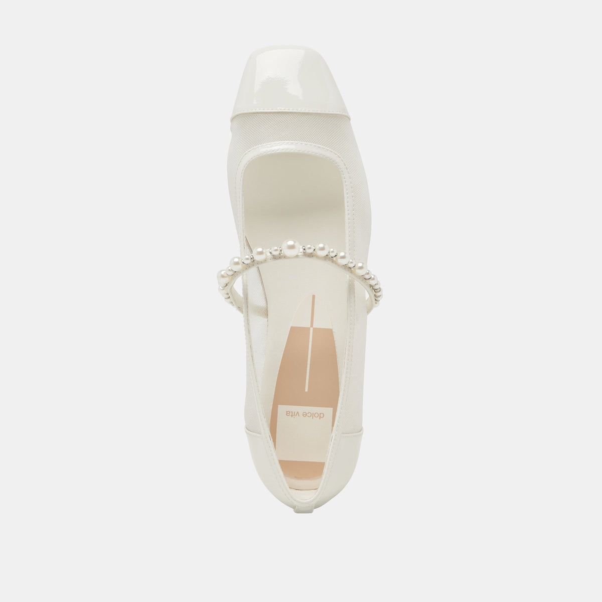 ROLLIN PEARL BALLET FLATS WHITE MESH | Dolce Vita