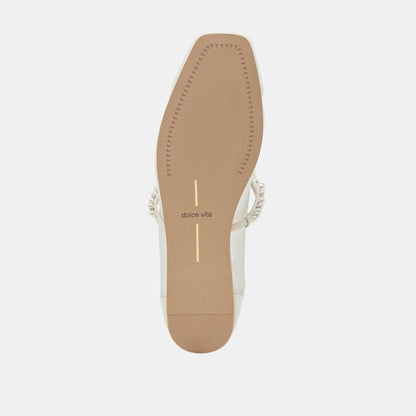 ROLLIN PEARL BALLET FLATS WHITE MESH | Dolce Vita