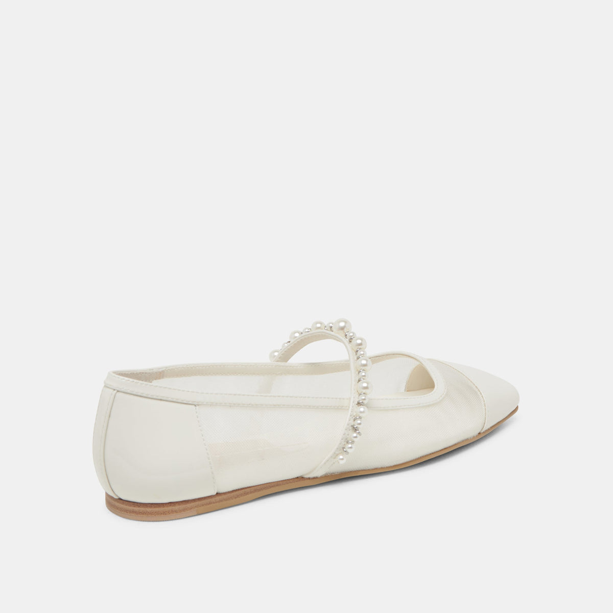ROLLIN PEARL BALLET FLATS WHITE MESH | Dolce Vita