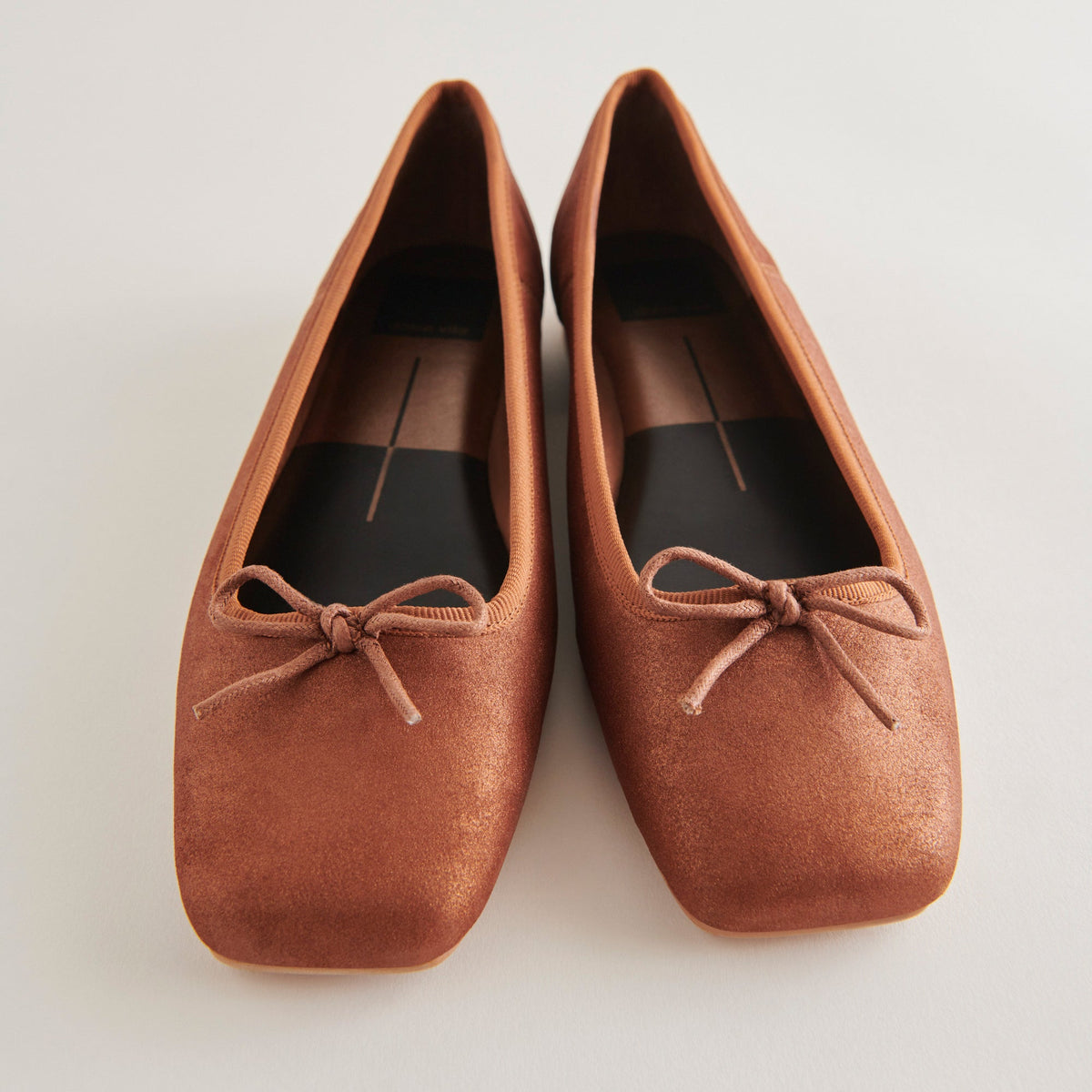 ANISA Ballet Flats Copper Metallic Suede | Dolce Vita