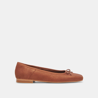 ANISA Ballet Flats Copper Metallic Suede | Dolce Vita