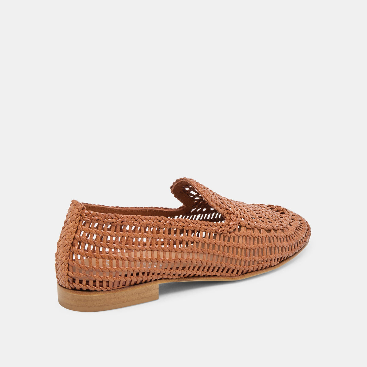 Armond Cognac Woven Leather Flats | Dolce Vita