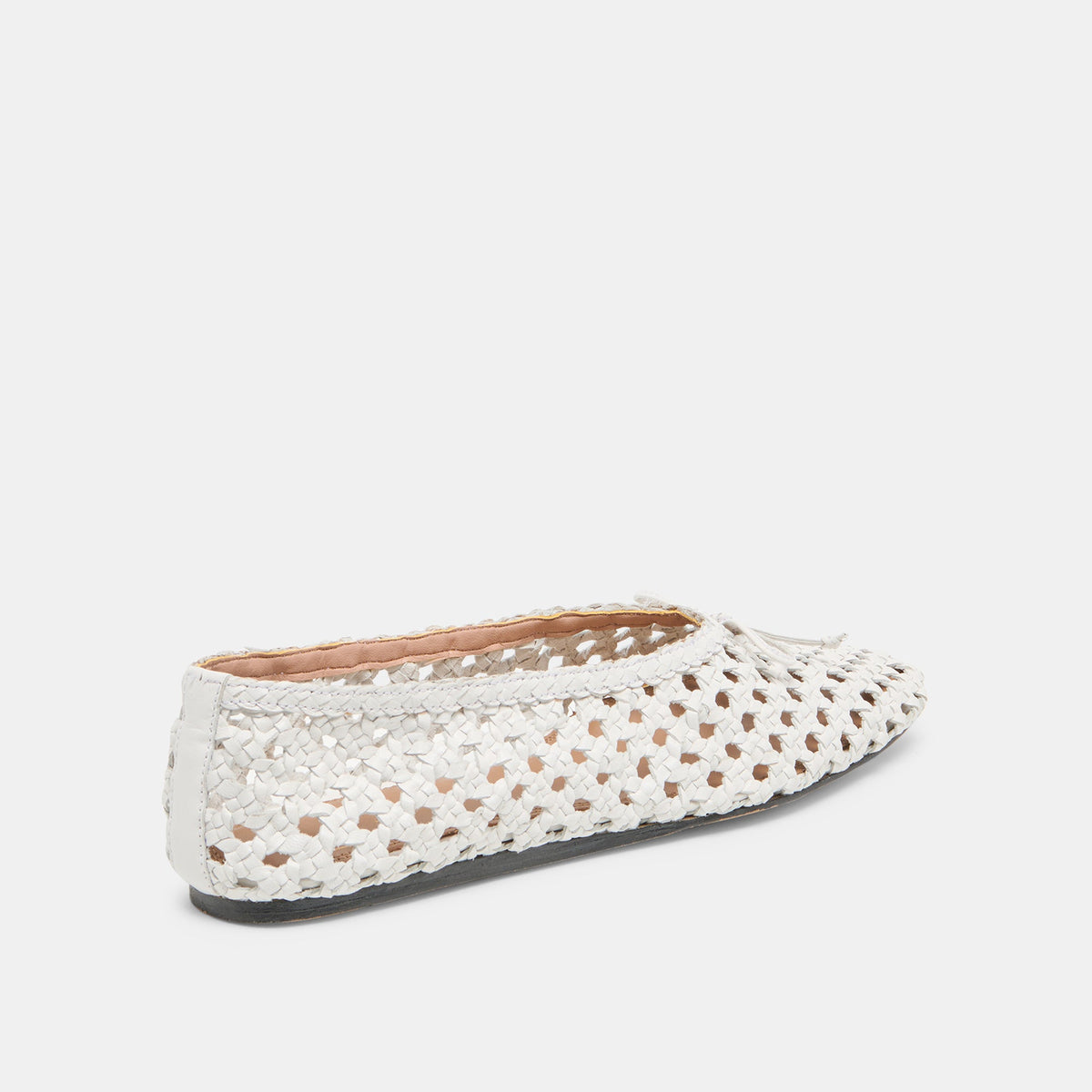 Edda Bone Woven Leather Ballet Flats | Dolce Vita