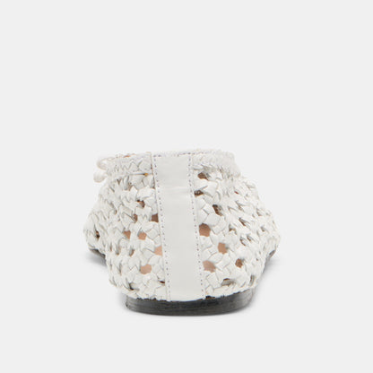 Edda Bone Woven Leather Ballet Flats | Dolce Vita