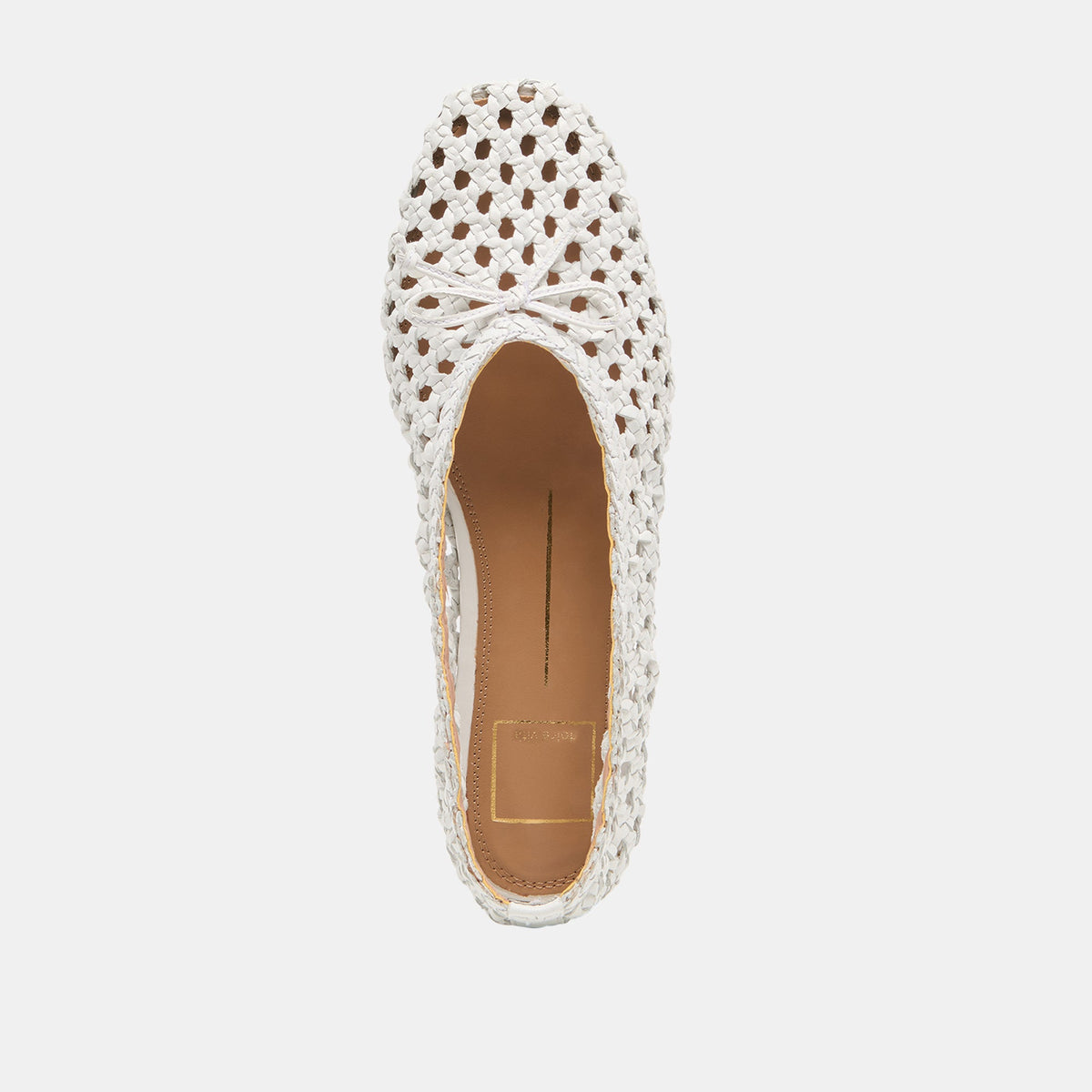 Edda Bone Woven Leather Ballet Flats | Dolce Vita