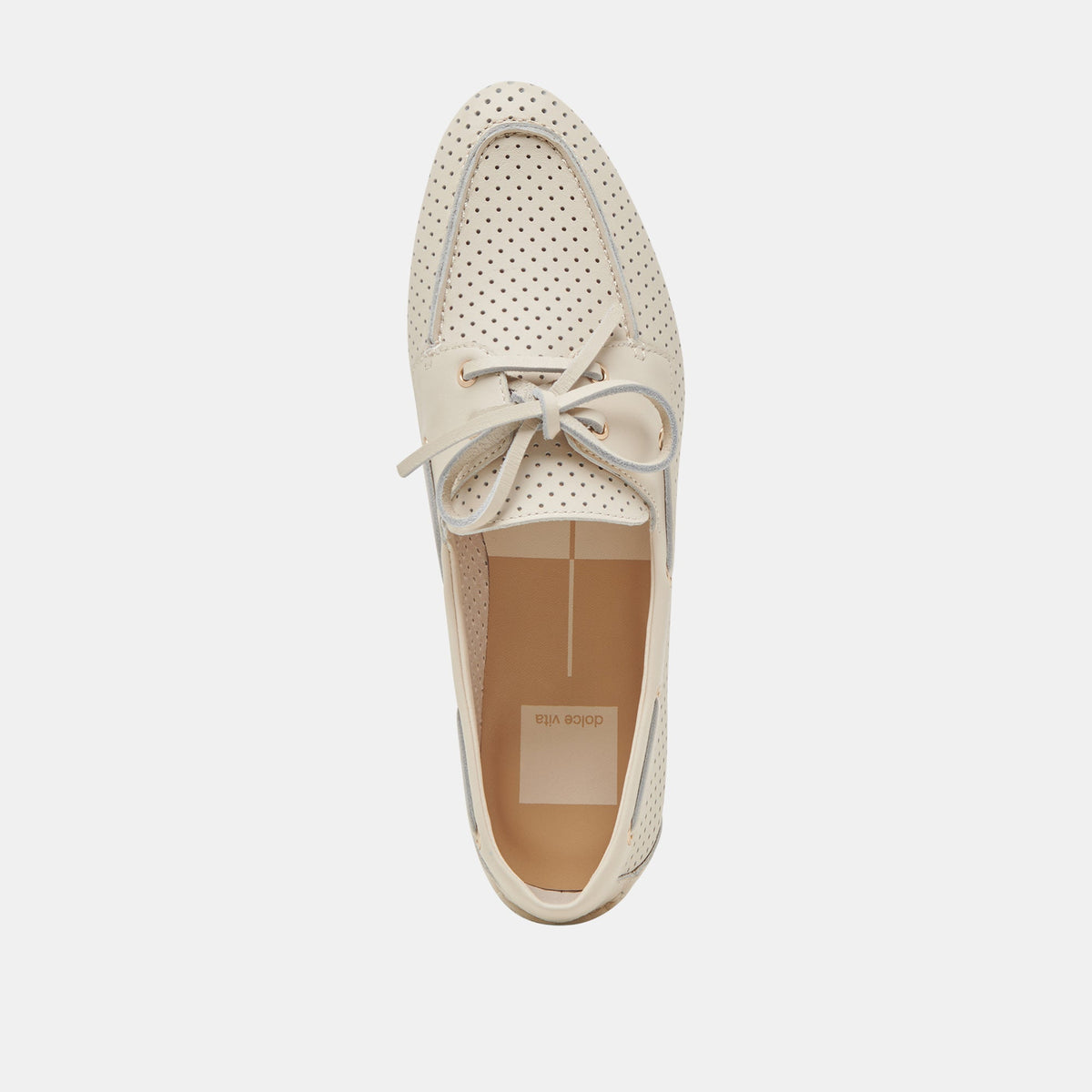 LAKIN LOAFERS IVORY PERFORATED LEATHER | Dolce Vita