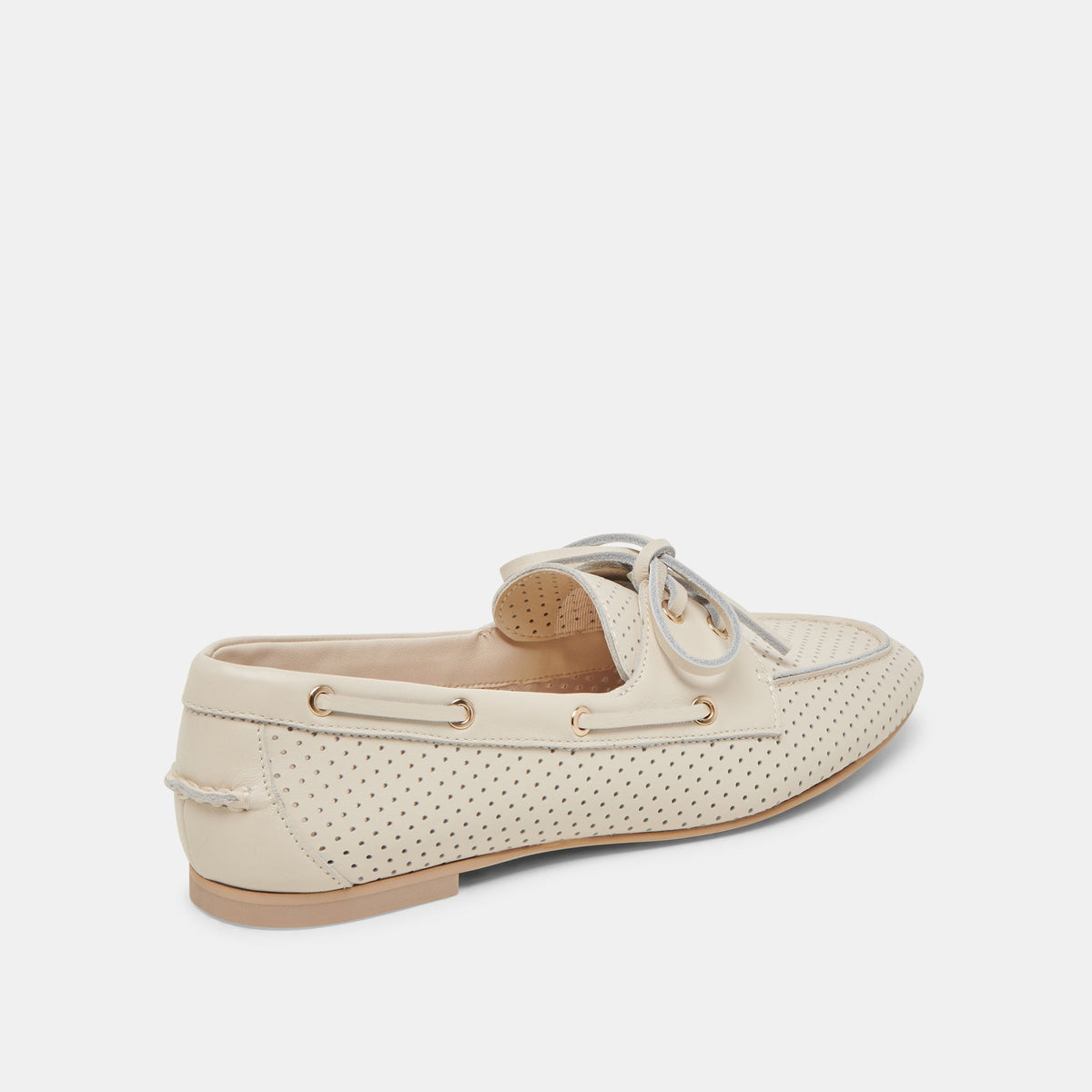 LAKIN LOAFERS IVORY PERFORATED LEATHER | Dolce Vita