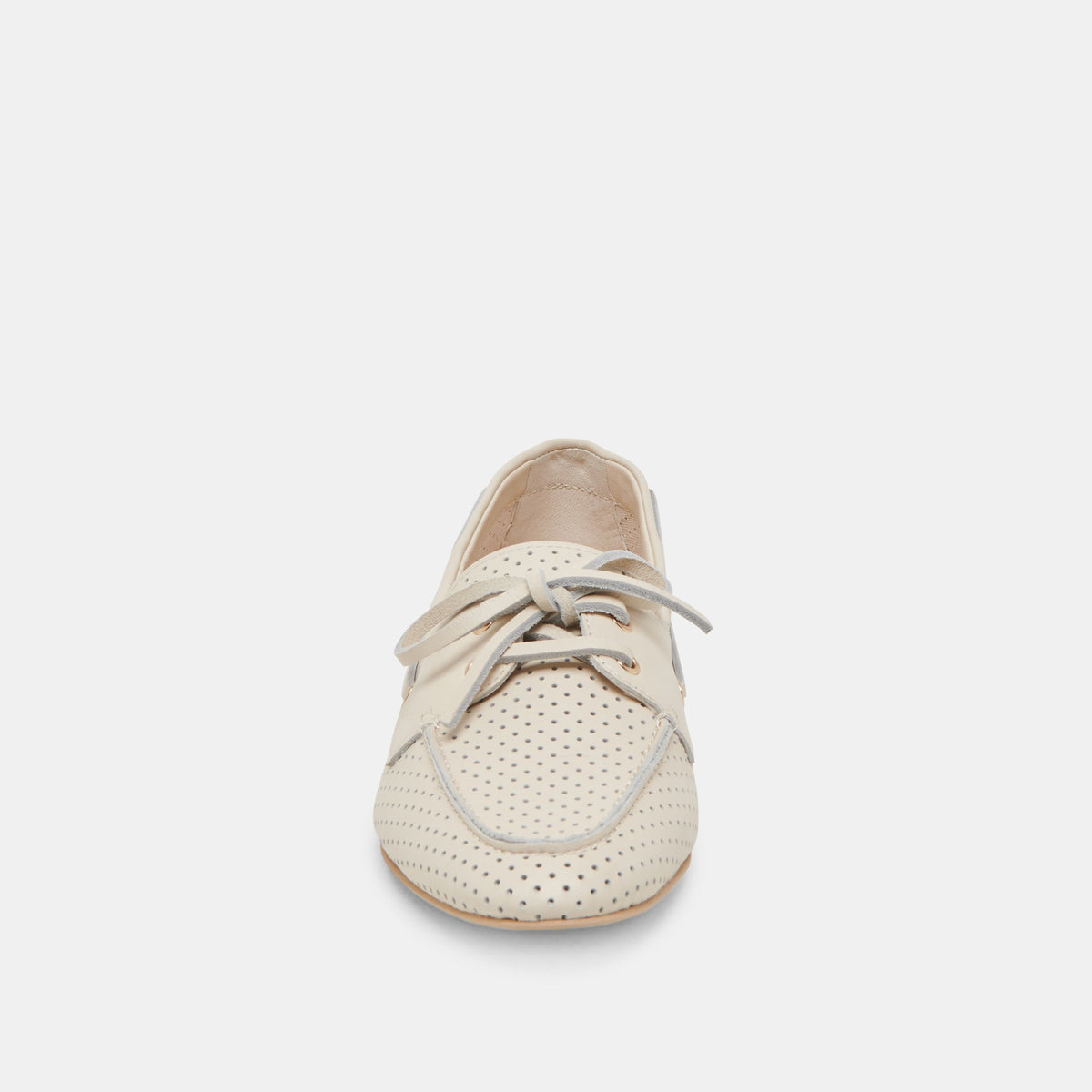 LAKIN LOAFERS IVORY PERFORATED LEATHER | Dolce Vita